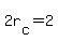 2r%5Bc%5D+=+2