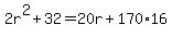 2r%5E2%2B32=20r%2B170%2A16