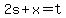 2s%2Bx=t