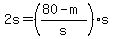 2s+=+%28%2880-m%29%2Fs%29%2As