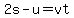 2s-u=vt
