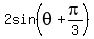 2sin%28theta%2Bpi%2F3%29