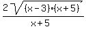 2sqrt%28%28x-3%29%2A%28x%2B5%29%29%2F%28x%2B5%29