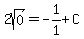 2sqrt%280%29=-1%2F1%2BC