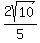 2sqrt%2810%29%2F5
