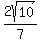 2sqrt%2810%29%2F7