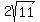 2sqrt%2811%29