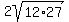 2sqrt%2812+%2A+27%29
