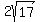 2sqrt%2817%29