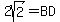 2sqrt%282%29=BD