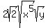 2sqrt%282%29sqrt%28x%5E5%29sqrt%28y%29