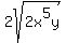 2sqrt%282x%5E5y%29
