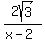 2sqrt%283%29%2F%28x-2%29