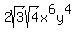 2sqrt%283%29sqrt%284%29x%5E6y%5E4