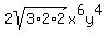 2sqrt%283%2A2%2A2%29x%5E6y%5E4
