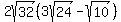 2sqrt%2832%29%283sqrt%2824%29-sqrt%2810%29%29
