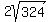 2sqrt%28324%29