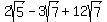 2sqrt%285%29+-+3sqrt%287%29+%2B+12sqrt%287%29