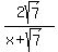 2sqrt%287%29%2F%28x%2Bsqrt%287%29%29