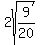 2sqrt%289%2F20%29