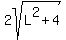 2sqrt%28L%5E2+%2B+4%29