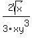 2sqrt%28x%29%2F3xy%5E3
