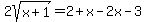 2sqrt%28x%2B1%29=2%2Bx-2x-3