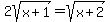 2sqrt%28x%2B1%29=sqrt%28x%2B2%29