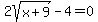 2sqrt%28x%2B9%29-4=0