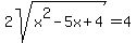 2sqrt%28x%5E2-5x%2B4%29=4