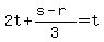 2t%2B%28s-r%29%2F3=+t