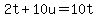 2t%2B10u=10t