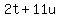 2t%2B11u