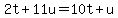 2t%2B11u=10t%2Bu