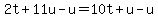 2t%2B11u-u=10t%2Bu-u