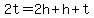 2t=2h%2Bh%2Bt