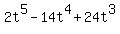 2t%5E5-14t%5E4%2B24t%5E3