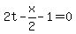 2t-x%2F2-1=0