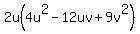 2u%284u%5E2-12uv%2B9v%5E2%29