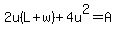2u%28L%2Bw%29%2B4u%5E2=A