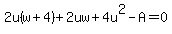 2u%28w%2B4%29%2B2uw%2B4u%5E2-A=0