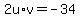 2u%2Av=-34