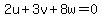 2u%2B3v%2B8w=0