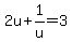 2u+%2B+1%2Fu+=+3