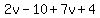 2v-10%2B7v%2B4