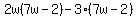 2w%287w-2%29-3%287w-2%29