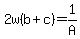 2w%28b%2Bc%29=1%2FA