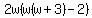 2w%28w%28w+%2B+3%29+-+2%29