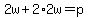 2w%2B2%2A2w=p