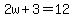 2w%2B3=12
